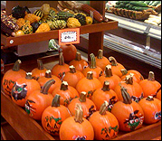 Painted Face Pumpkins